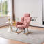 Chaise berçante rembourrée en tissu avec coussin et repose-pieds Teddy-1134587501