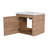 Wall-Mounted Bathroom Vanity with White Ceramic Sink