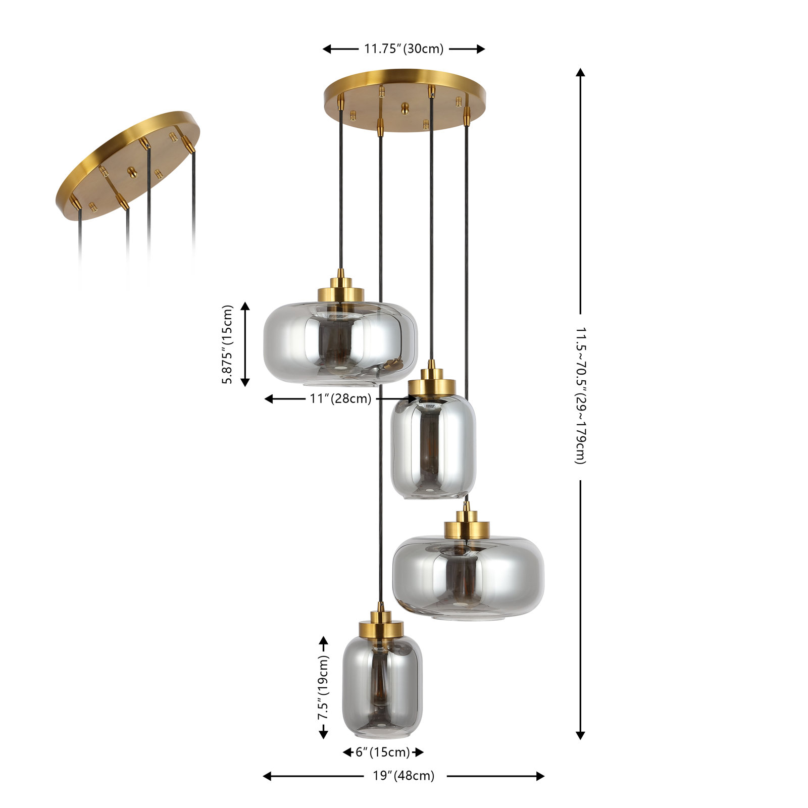 Karl Dimmable 4-Light Pendant