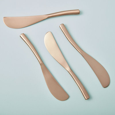 Rosé Streamlined Spreaders, Set of 4