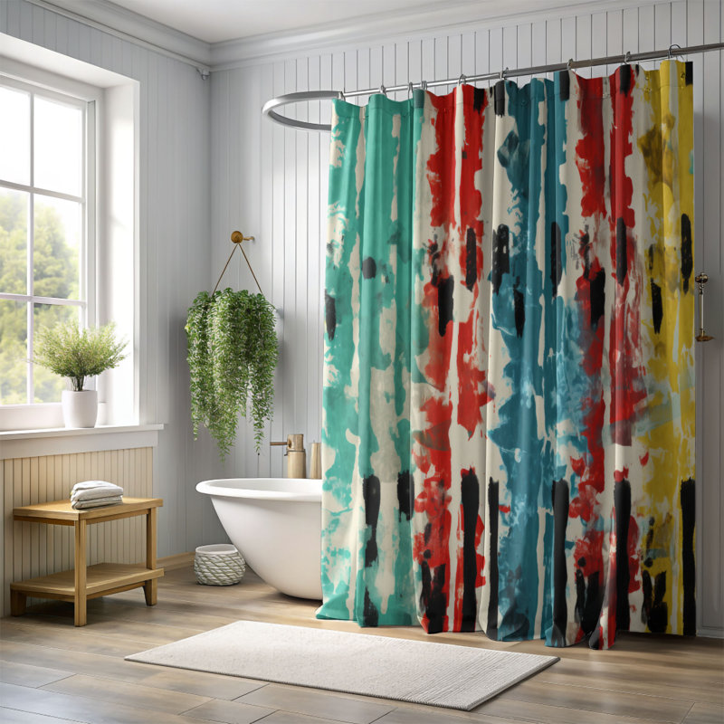 Rideau de douche Imesha, H 74 po x l 71 po