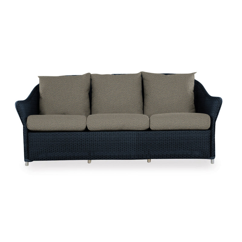 Weekend Retreat Outdoor 3 - Seat Patio Sofa, Stratosphere Cloud, Ebony
