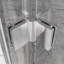 Portes de douche pivotantes, porte de douche battante pliante sans cadre l 32 po x H 72 po, verre trempé transparent de 1/4 po (6 mm), quincaillerie à finition chromée, installation réversible