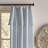 Drop Cloth Curtain Panel, Light Filtering Ring and Tab Top with Attached Valance, 95 in Long x 50 in Wide, Farmhouse Single Window Panel, Bedroom, Living Room and Dining Room, Wave Blue-56802053-82922704