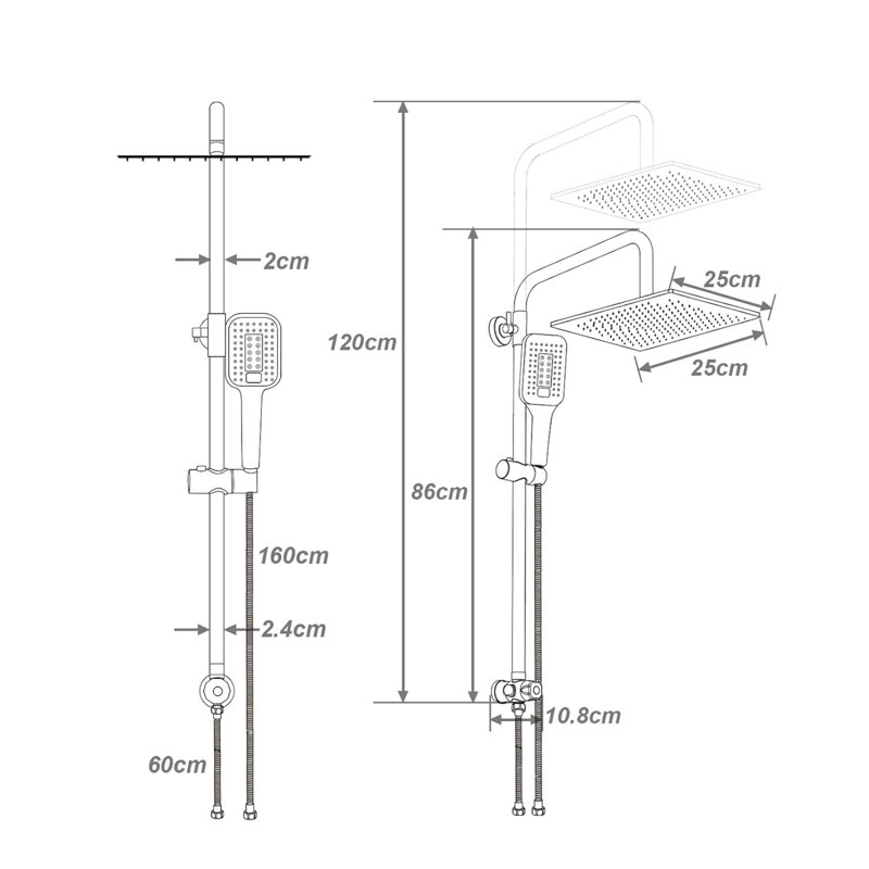 Slide Bar Shower Head