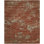 Abstract Area Rug in Rust