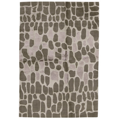 Hand Knotted Wool Abstract Area Rug