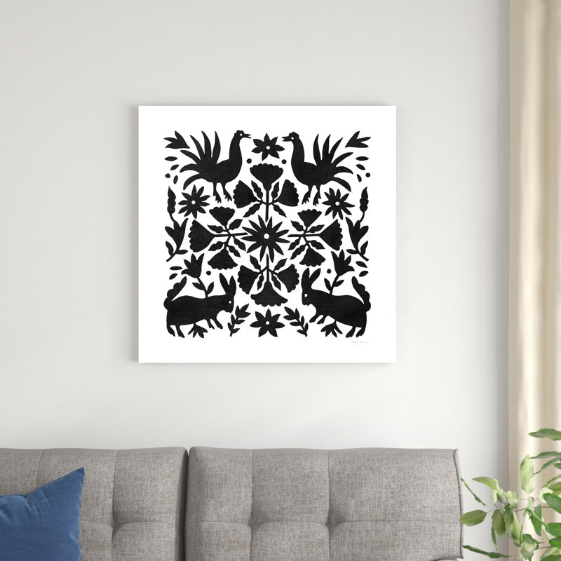 Otomi Elegance noir V, H 30 po x l 30 po