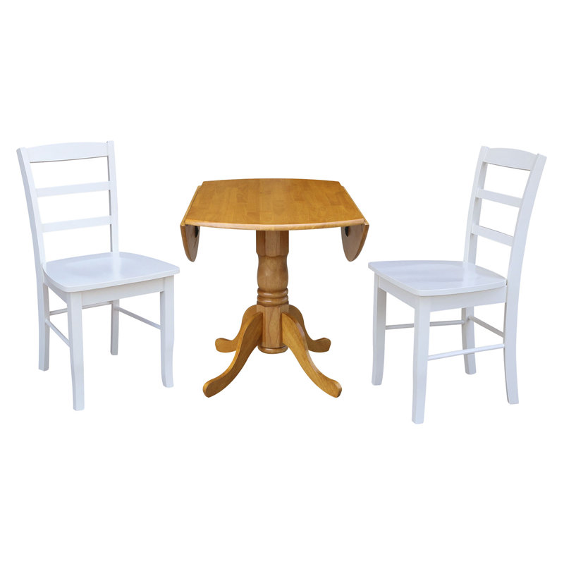 Ghanem Drop Leaf Solid Wood Dining Set