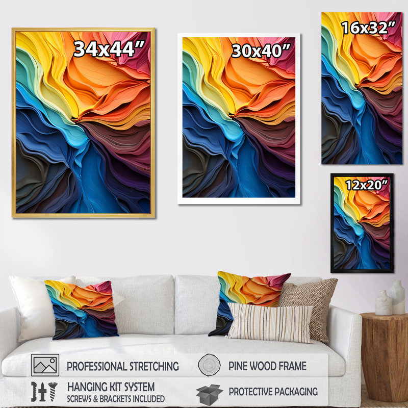 «Redwood Trees Burst With A Rainbow of Color», reproduction d'art sur toile, H 40 po x l 30 po x P 1,5 po