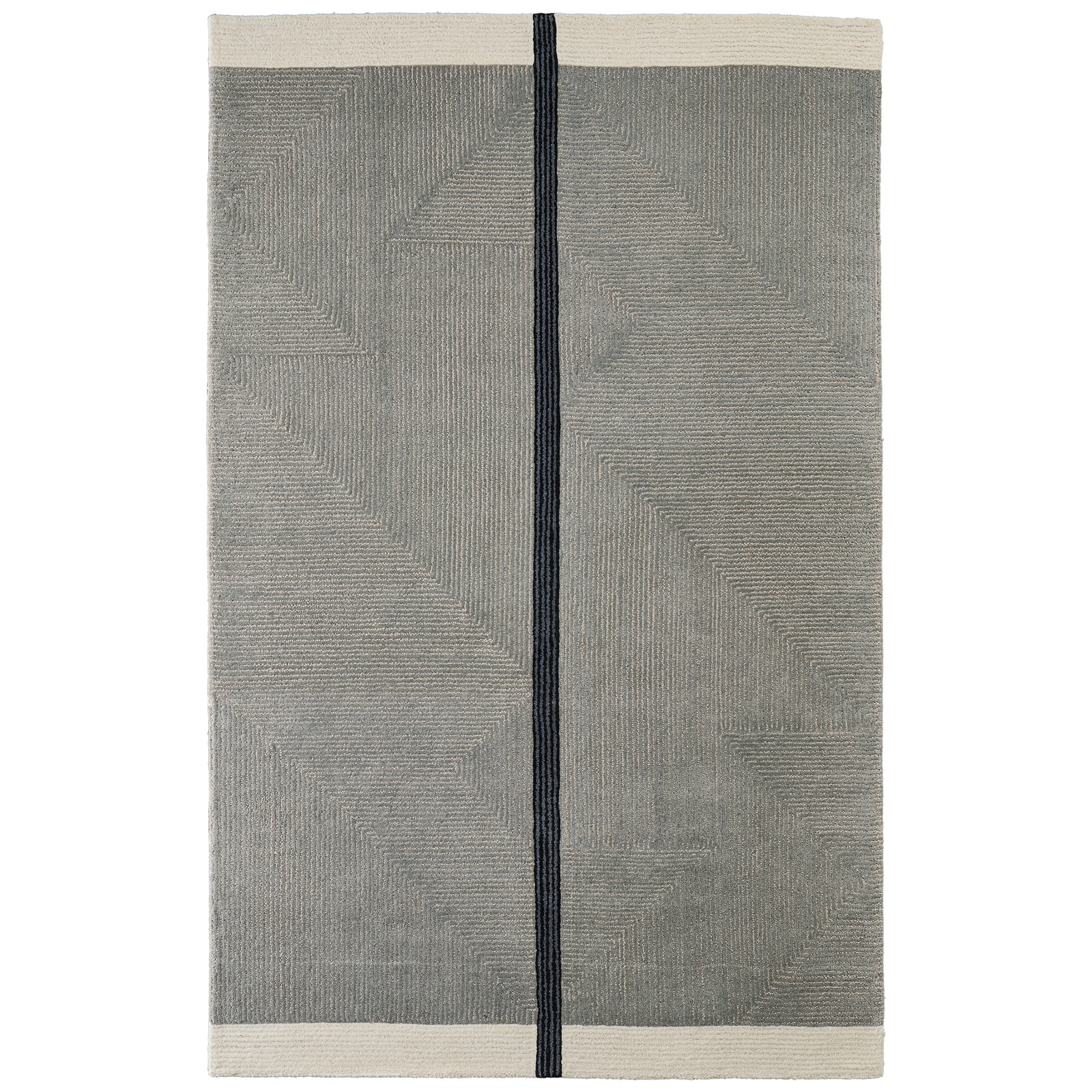 Nio Gray Black Hand-Woven Rug, Rectangle 12' x 15'