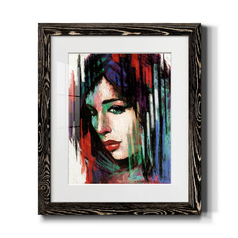 " Pop Pastel II " Painting Print, Black, 20" H x 17" W x 1" D