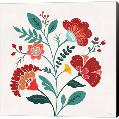 Floral Style III by Veronique Charron - Unframed Graphic Art on Canvas