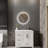 24/30/36 In Round LED Bathroom Mirror with Lights Wall Mounted Vanity Mirror with Handwave Sensor-1616385057