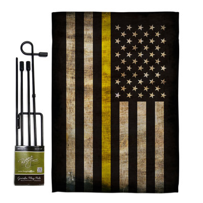 Double Sided 18.5 in. H x 13 in. W Polyester Kwanzaa Flag set