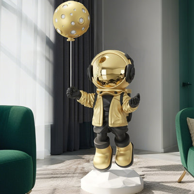 Figurine d'atterrissage 43,31 "ballon astronaute doré