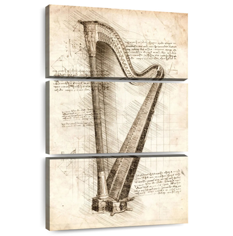 Abarca Old Harp, 32" H x 20" W