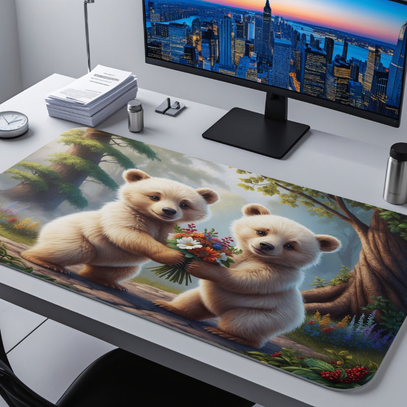 Polyester Desk Pad, 14.4x12.1