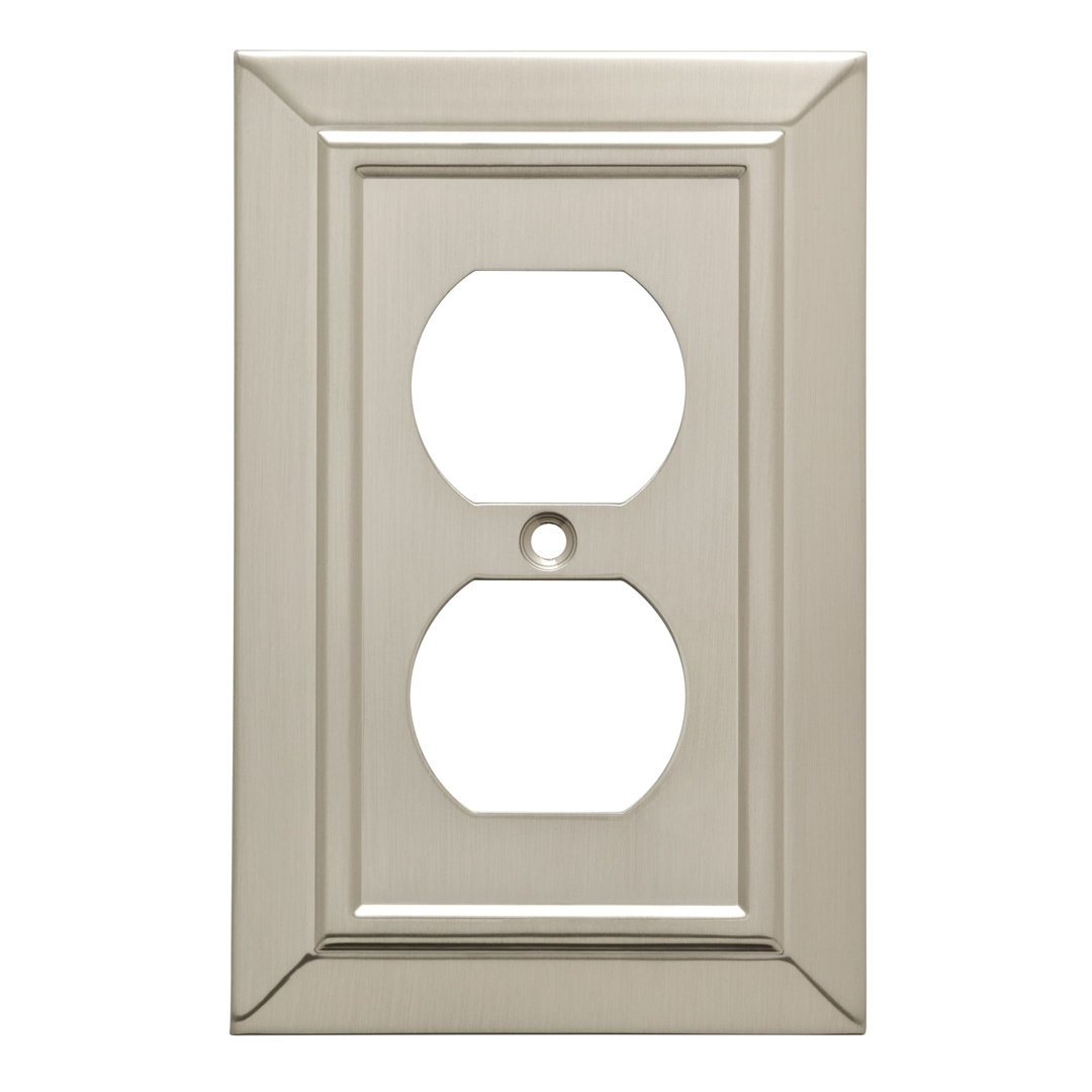 Classic Architecture 1-Gang Duplex Outlet Wall Plate (Set of 3) Franklin Brass 