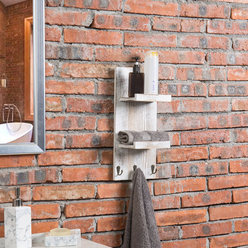 Wood 2 Wall Towel Rack