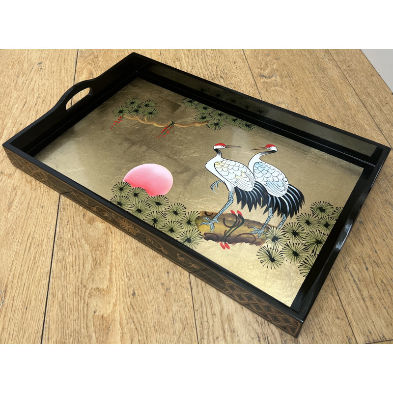 Filbert Gold Leaf Hand Painted Serving Tray