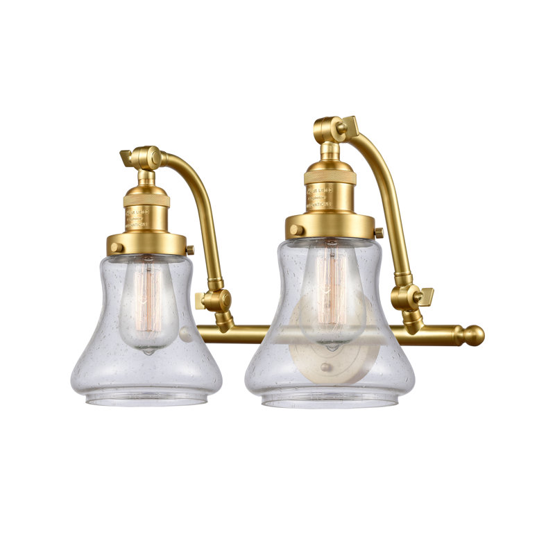 Edda 2 - Light Dimmable Vanity Light, Seedy, Satin Gold, 6 Watt Vinage LED Bulb