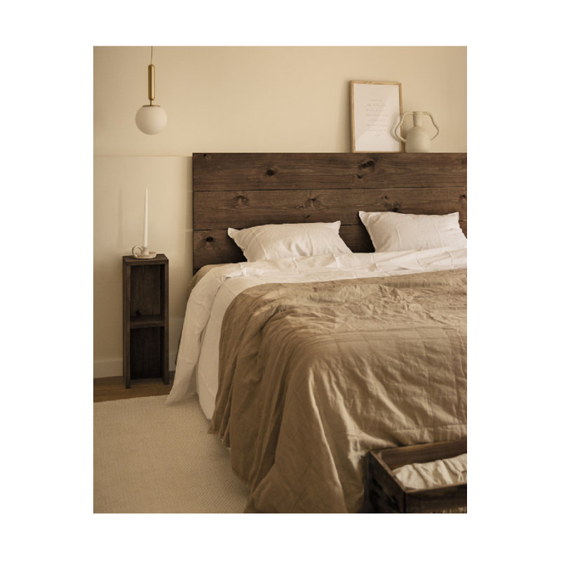 Nightstand Solid Wood Nightstand, Walnut