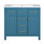 Ensemble de meuble-lavabo 36 po avec lavabo en résine 36 po, armoire de salle de bain simple autoportante moderne avec 4 tiroirs et 2 armoires, meuble de rangement pour la salle de bain, ensemble de meuble-lavabo avec cadre en bois massif (identique à S