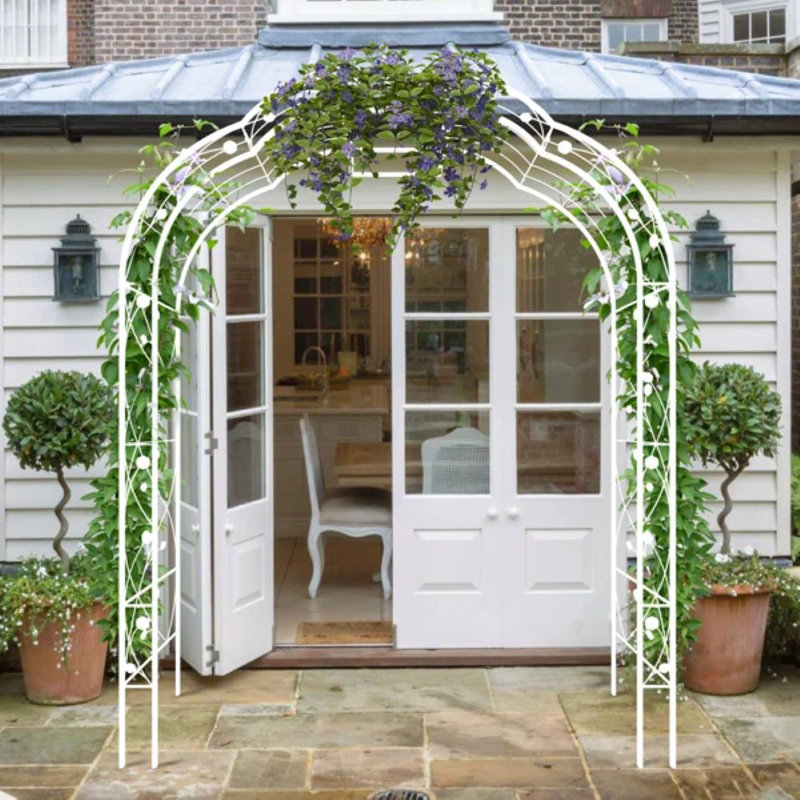 Tonnelle de jardin 98,5 po H, Blanc