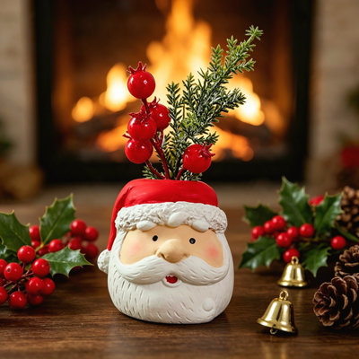 Figurine de Noël en résine, gnome nain, père Noël et bonhomme de neige, décoration de table de Noël peinte à la main pour Noël