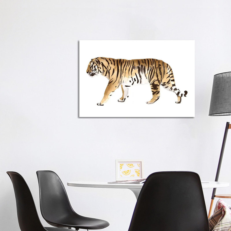 Watercolour Tiger III by Victoria Borges - Wrapped Canvas Gallery-Wrapped Canvas Giclée, 101.6 cm H x 66.04 cm W x 1.91 cm D