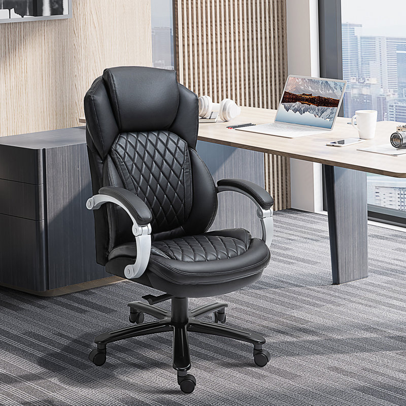 Fauteuil de direction Dominiqua, Noir / argent