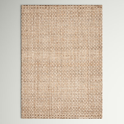 Amontay Natural Fiber Hand Woven Jute Solid Color Rug