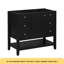 Meuble-lavabo 36 po sans lavabo, base d'armoire seulement, une armoire et trois tiroirs, noir-117196455