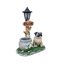 Statue de planteur de chien carlin assis