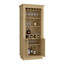 Bar avec support pour 4 bouteilles, porte-verre supérieur et porte double-488775531