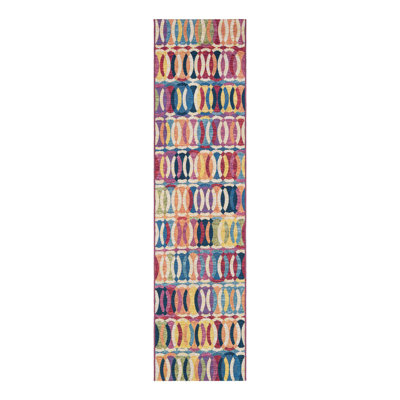 Keazia Washable Geometric Indoor / Outdoor Rug