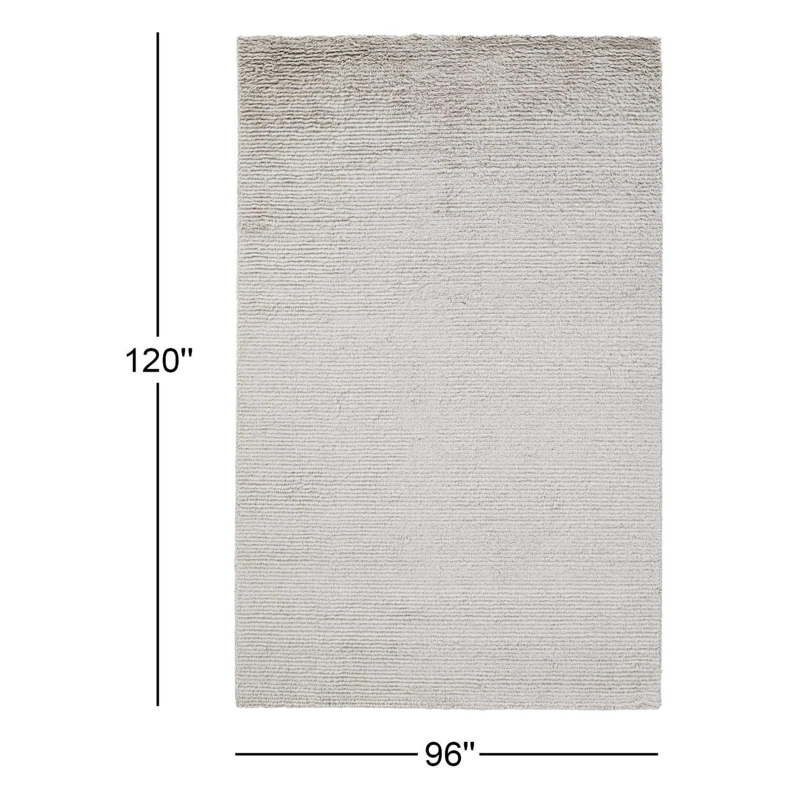 Danberry Light Gray Hand-Tufted Rug, Rectangle 8' x 10'