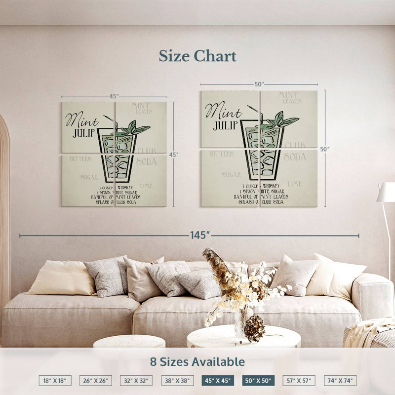Yarlin Mint Julip Single Layered, 45'' H x 45'' W