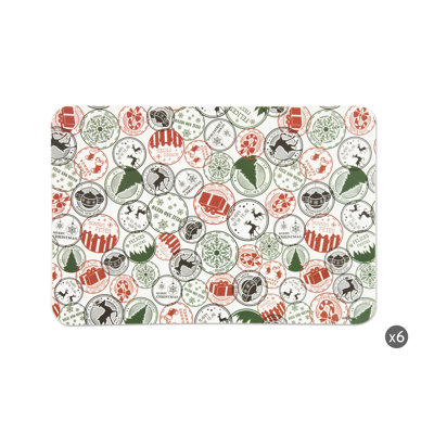 Christmas Stamp No Pattern Rectangle Placemat