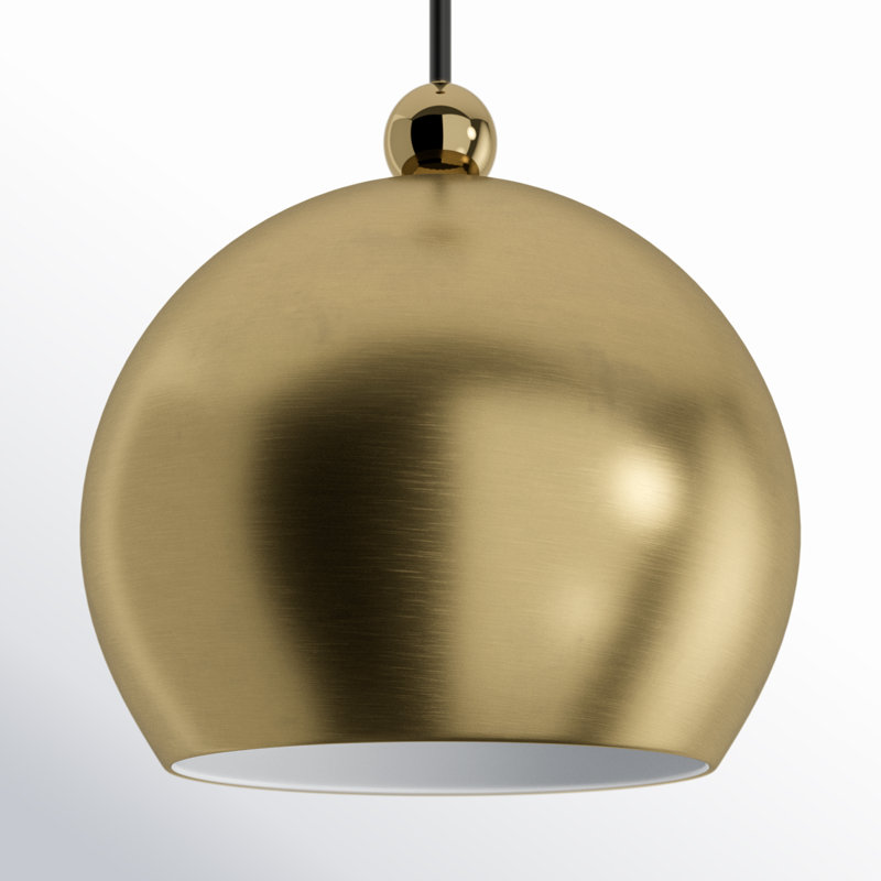 1 - Light Single Pendant, Antique Brass/White, Antique Brass/Polished Brass