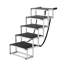 Escalier pliant pour chien à 5 marches pour voitures - Marches en aluminium robustes pour animaux avec surface antidérapante et attache sécuritaire