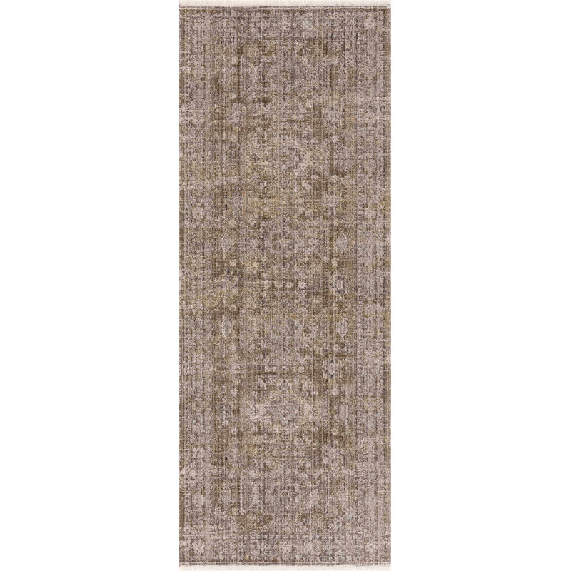 Bungalow Rose Agnesse Machine Washable Outdoor Safe Boho Area Rug, Runner 2'7" x 7'3" 
