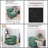 Stylish Blackish Green 360 Swivel Armchair with Cotton Linen Fabric and Brass Nail Trim-815470833-815470835