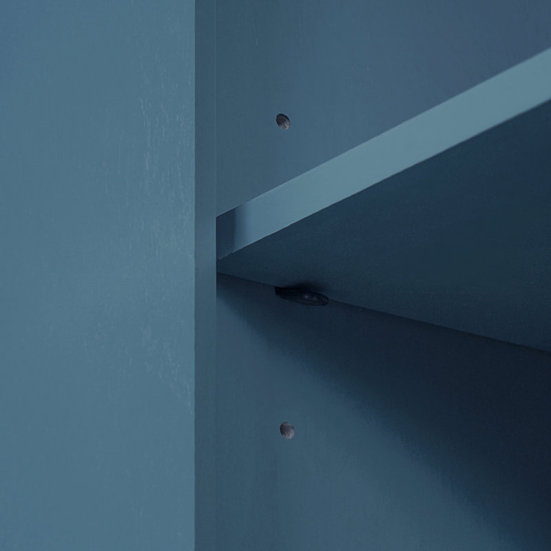 Organisateur de meuble-lavabo 36 po avec lavabo en céramique, ensemble d'armoire de rangement, bleu rétro, Bleu