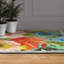 Tapis lavable à la machine Secret Garden Floral III tissé à la machine, douceur céleste avec envers antidérapant