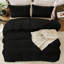 Somara Polyester Solid Colour Duvet Cover with Pillowcases Included-1797471281