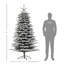 Arbre de Noël artificiel enneigé 6,5 pi avec 400 lumières DEL et 990 branches pour un décor festif