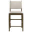 Chaise d'appoint de comptoir rembourrée brune (ensemble de 2)