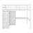 Huegel Full Size Loft Bed With Built-In Wardrobe, Desk And Drawers-1329557442